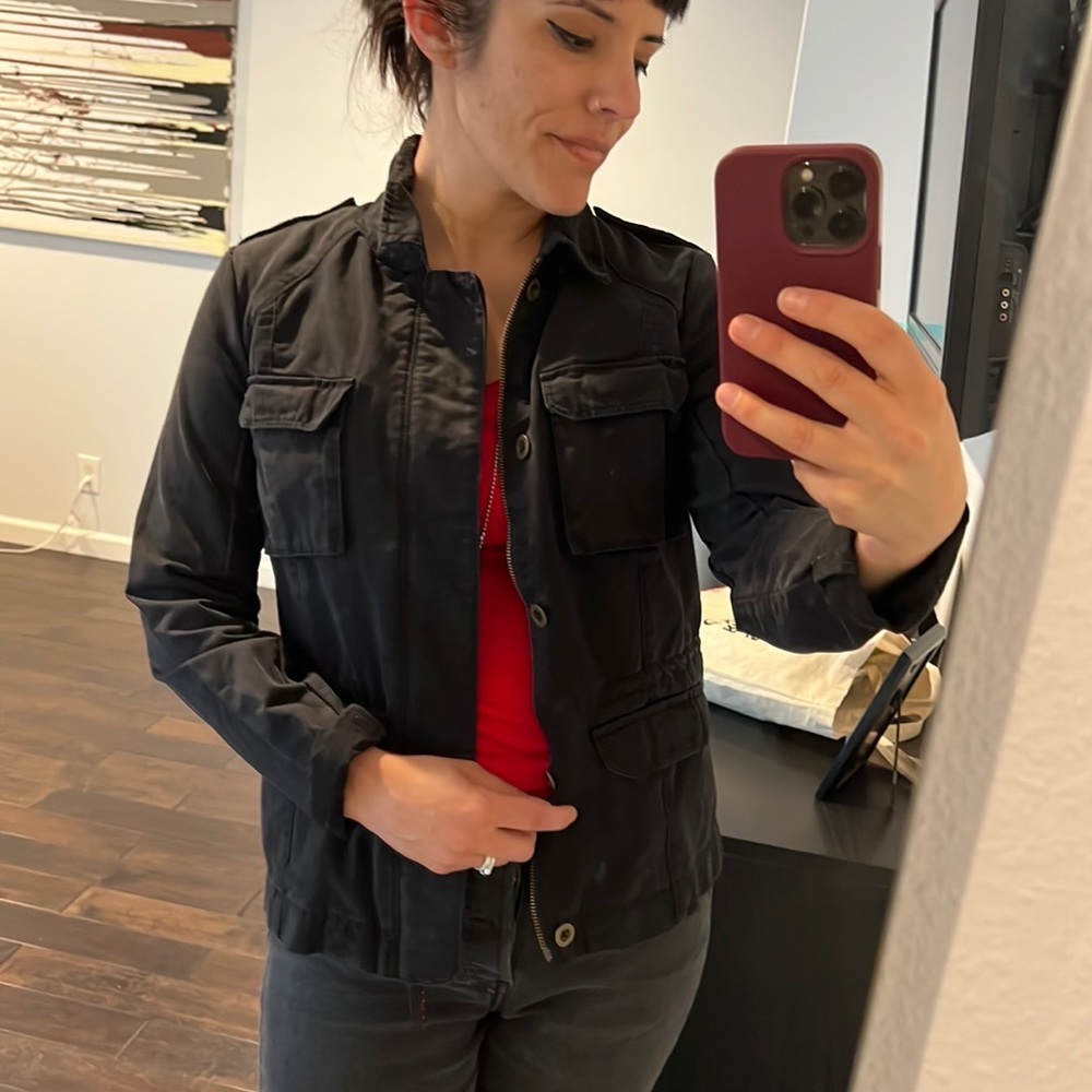 Black Michael Stars army-style jacket